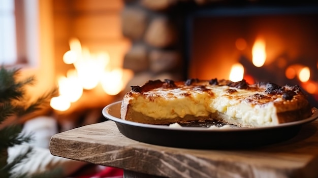 Receta de pastel de Navidad y horneado casero comida para un invierno acogedor en el campo inglés cena en la cabaña comida casera e inspiración de la cocina británica