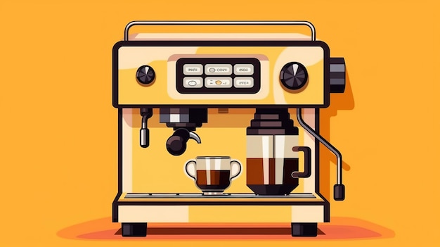 Foto receta secreta de café revelada la máquina extrae café mágico con papel de filtro sin fondo
