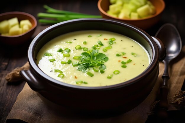 Receta de sopa de patata y puerro