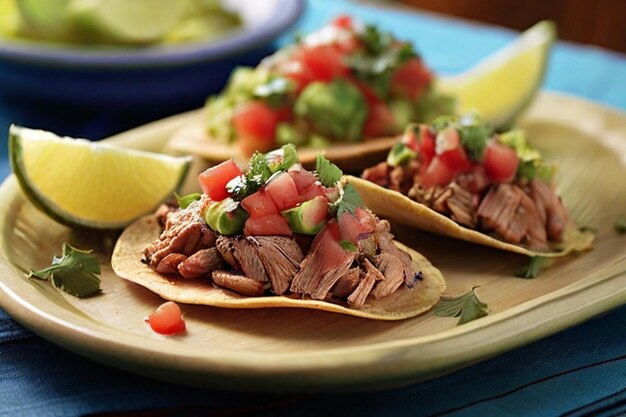 Receta de tostadas de atún de aleta azul picante con guacamole y salsa