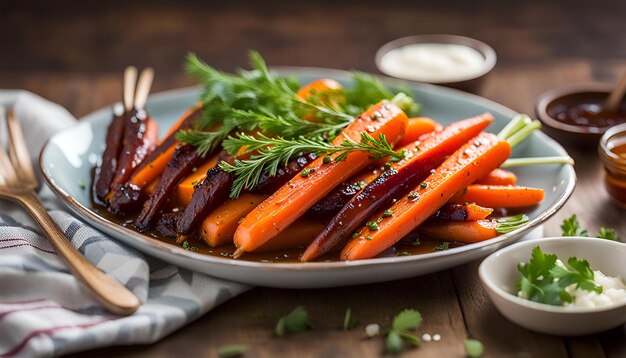 Receta de zanahorias esmaltadas con bálsamo de miel