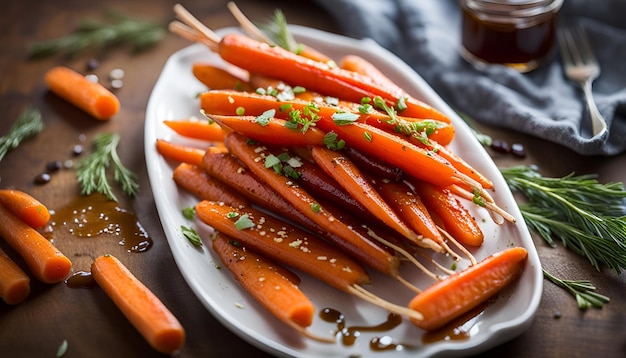 Receta de zanahorias esmaltadas con bálsamo de miel