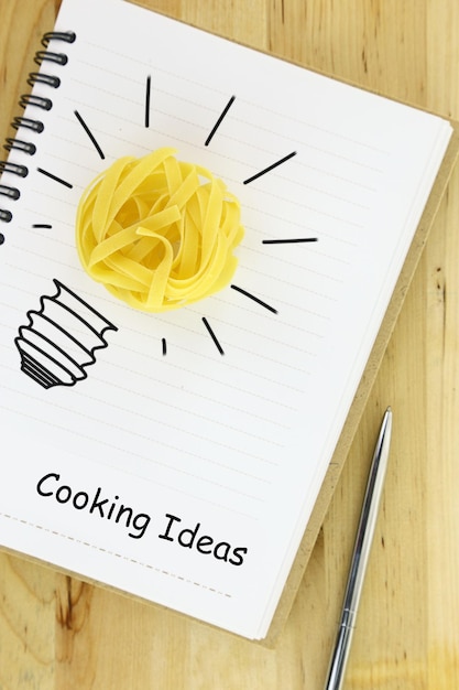 Foto recetario de ideas creativas para cocinar