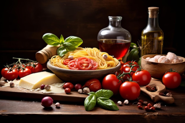 Recetas clásicas italianas Imágenes de stock de alimentos Comida de cocina italiana