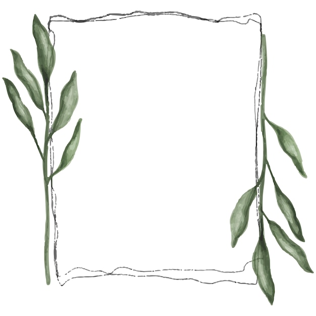 Rechteck-Blumenrahmen durchsichtig png