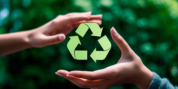 Reciclagem com mensagem sobre o Dia da Terra e a importância de reduzir o desperdício e promover a economia circular IA generativa