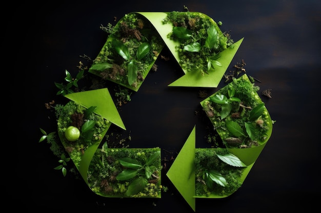 Reciclagem de energia ecológica verde