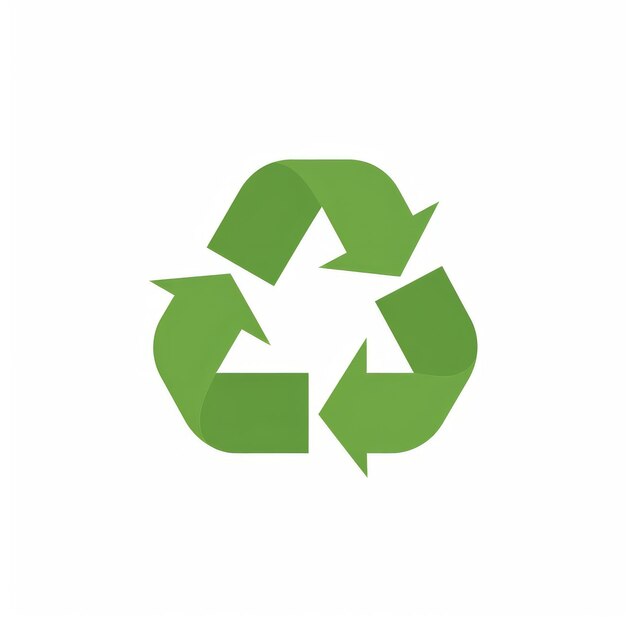 Reciclar Icono Vector Logo Plantilla Diseño Signo Reciclaje Verde