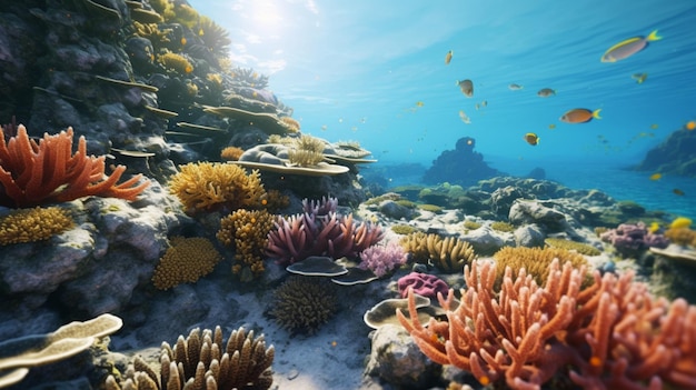 recife de corais IA geradora