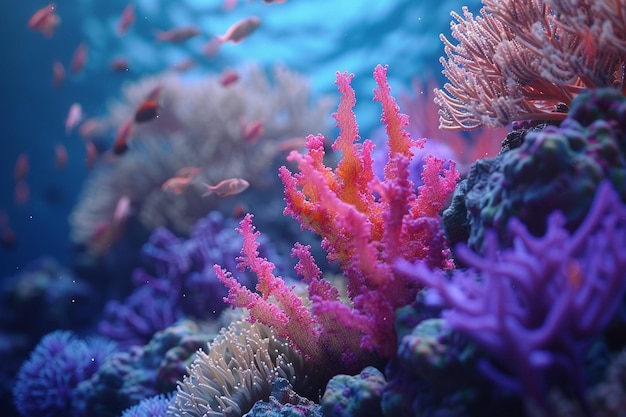 recifes de coral em alta definição octano render k U