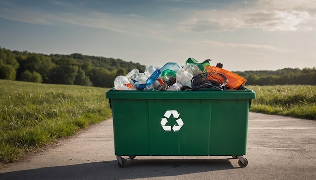 recipiente para la recogida de plásticos para su reciclaje