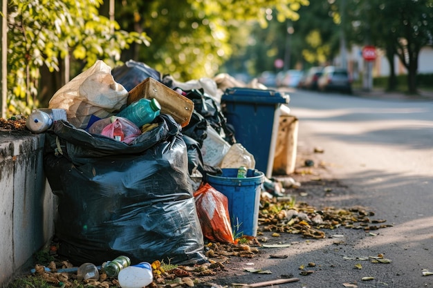 Recogida de basura callejera para la gestión de residuos urbanos