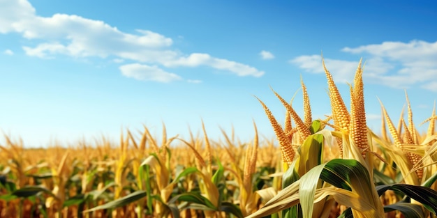 Recogiendo maíz en un campo