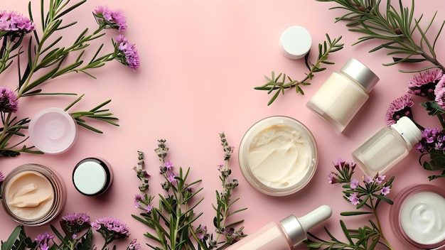 Foto recomendações de produtos para o cuidado da pele facial creme bálsamo lip lotion e sérum concept creme hidratante bálsama lip lotion anti-envelhecimento sérum