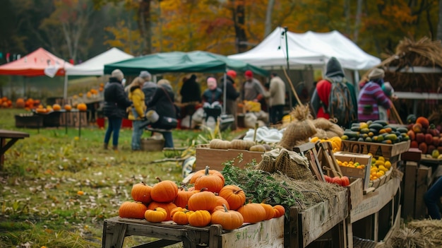 La recompensa del festival de la cosecha de otoño de la comunidad de la tierra se reunió