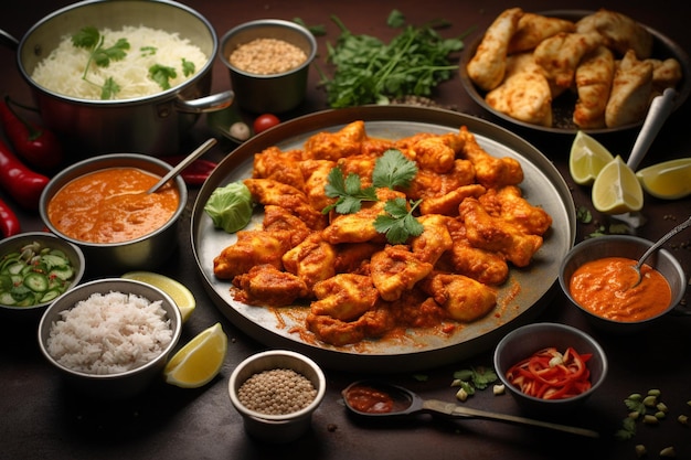 Una recopilación de imágenes de pollo de mantequilla para una cartera de fotos de stock