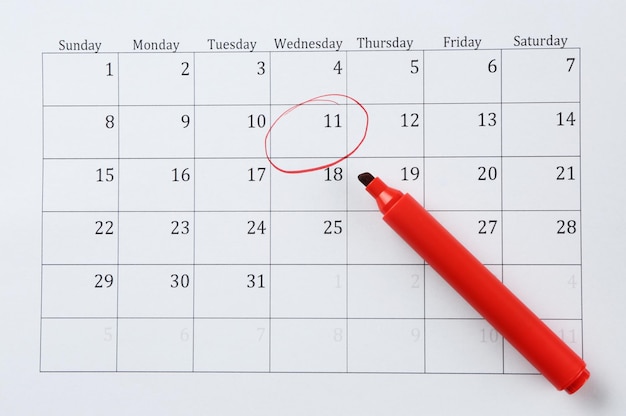 Recordatorio de entrevista de trabajo en el calendario