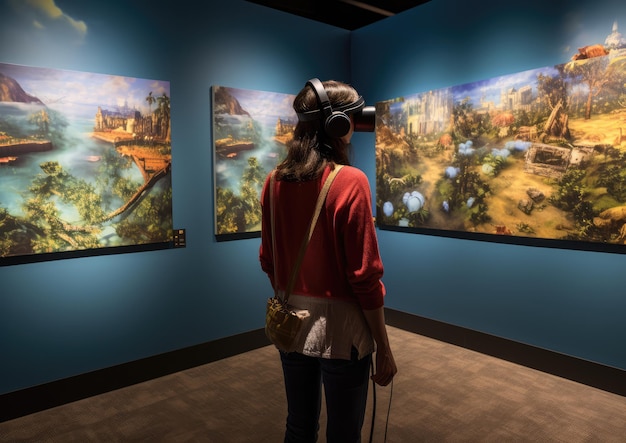 Un recorrido por una galería de arte en realidad virtual.