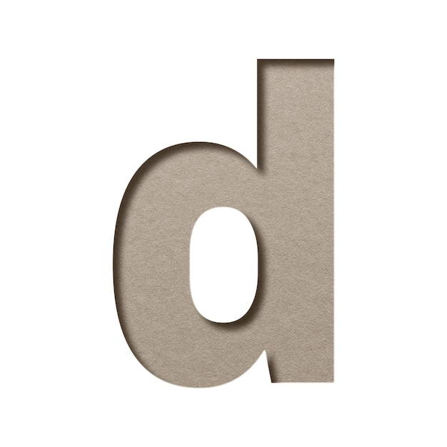 El recorte de letras d en minúsculas png tipografía