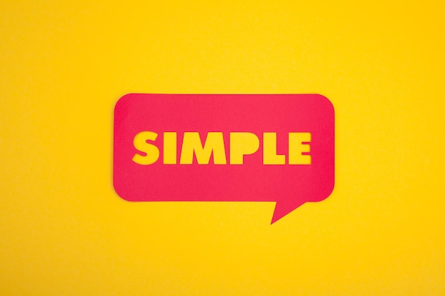 Recorte de palabra simple en burbuja