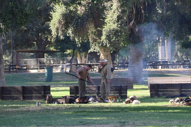 Foto recreação da guerra civil fresno califórnia