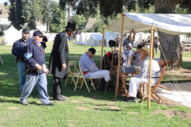 Foto recreação da guerra civil fresno califórnia