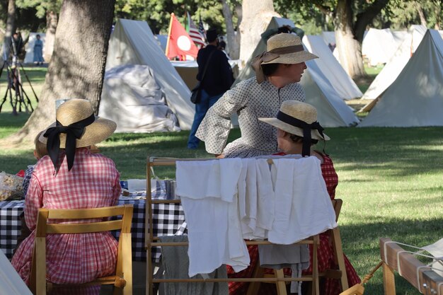 Foto recreação da guerra civil fresno califórnia