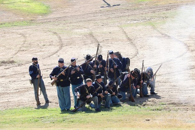 Foto recreación de la guerra civil