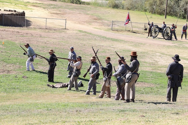 Foto recreación de la guerra civil