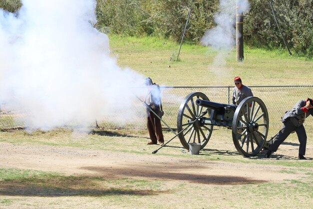 Foto recreación de la guerra civil