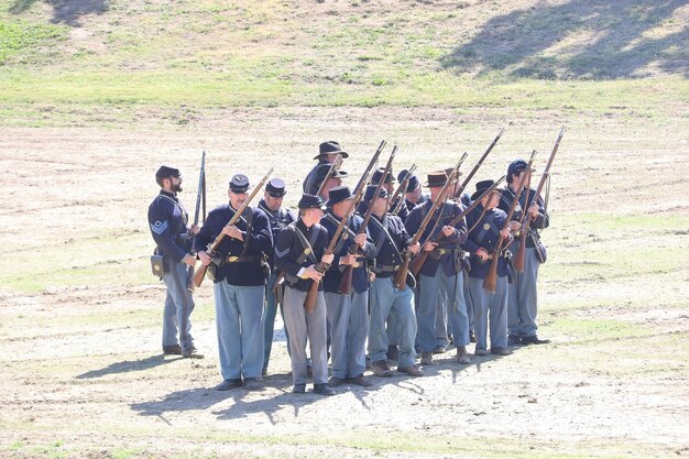 Foto recreación de la guerra civil