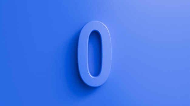 El recuento numérico 3D de fondo azul