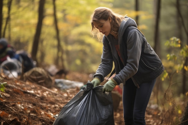 Foto recuperando la naturaleza limpiando nuestros espacios silvestres