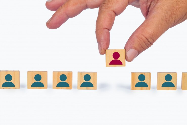 Recursos humanos para la contratación de un hombre de negocios, concepto de negocio.
