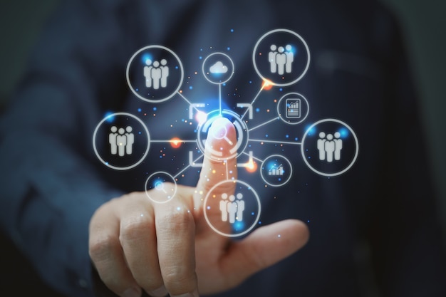 Recursos humanos gestão de RH recrutamento emprego headhunting conceito.