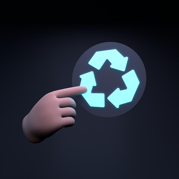 Recycling-Symbol 3d-Render-Illustration