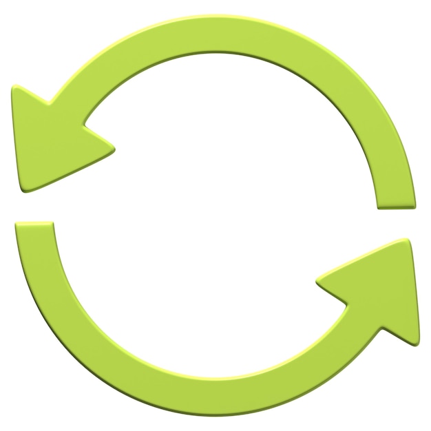 Recycling-Symbol png 3D-Aufkleber durchsichtiger Hintergrund