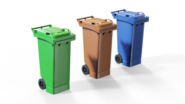 Recyclingbeutel mit Recycling-Symbol 3D-Render