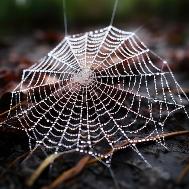 La red de araña de otoño