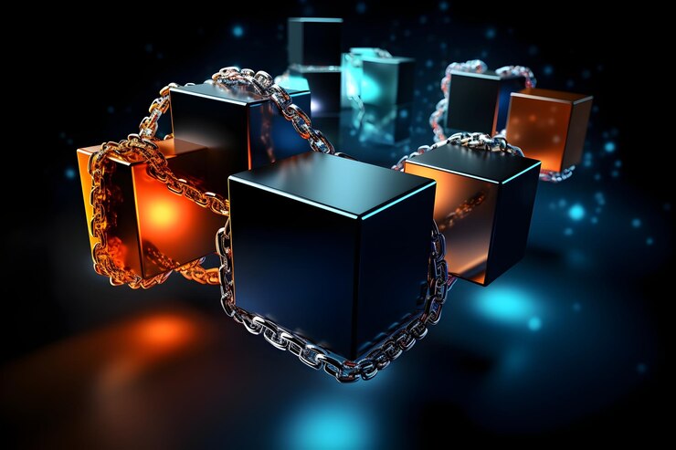Foto red blockchain visionaria ecosistema digital descentralizado para transacciones seguras e innovación financiera
