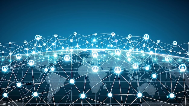 Red global de datos y tecnología interconectados