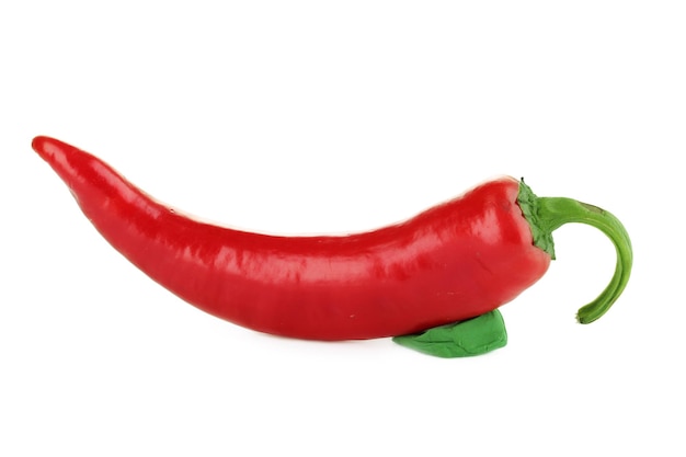 Red hot chili pepper aislado en blanco