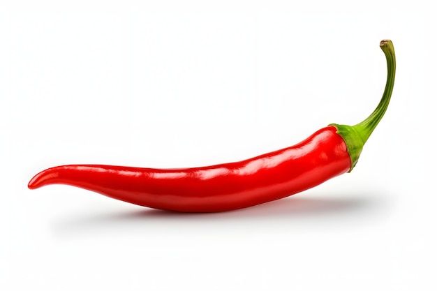 Foto red hot chili pepper isoliert und auf weißem hintergrund