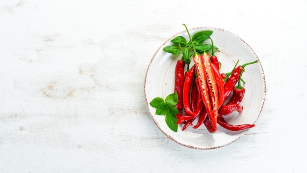 Foto red hot chili peppers draufsicht freier platz für ihren text