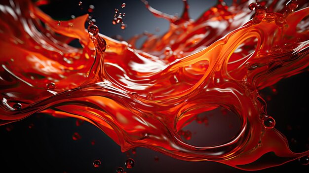 Red Liquid Splash fundo Belas cores múltiplas Arte da Água foto AI