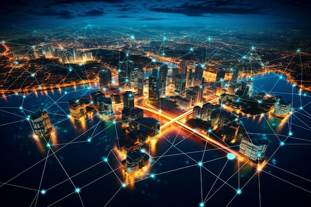 una red logística que conecta varias ciudades y países destacando el papel de la tecnología