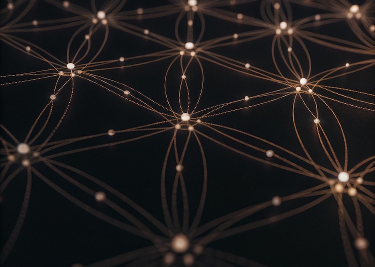 Foto red neuronal de inteligencia artificial