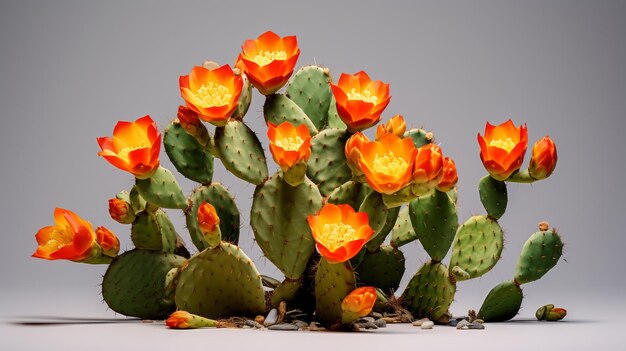 La red neuronal de la planta de cactus en flor ha sido generada