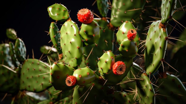 La red neuronal de la planta de cactus en flor ha sido generada