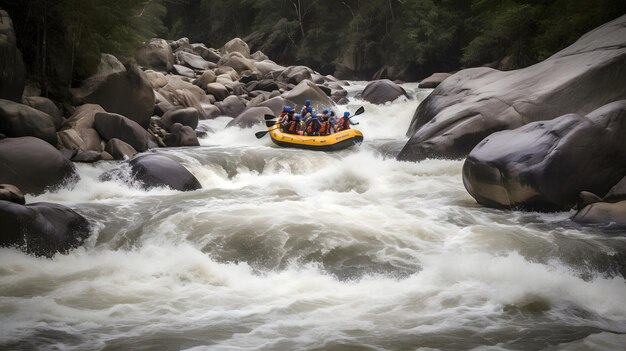 Red neuronal de rafting en rápidos generó arte